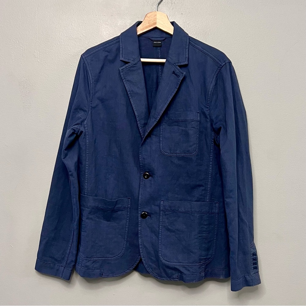 Flint And Tinder Men’s 365 Cotton Linen Blazer Navy Blue Size Small Huckberry